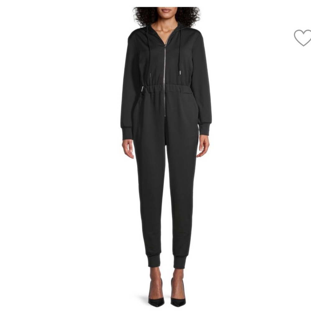 WEWOREWHAT blackbHooded Jumpsuit